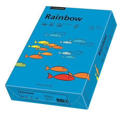 Papier ksero A4/250/160g Rainbow niebieski ciemny